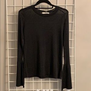 NWT! Mango brand black sheer holiday sparkle top